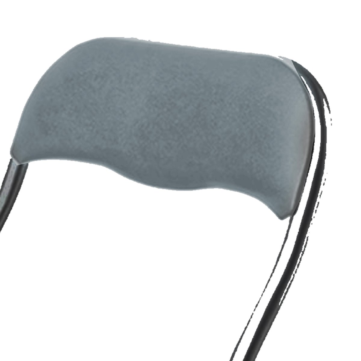 Chaise d'appoint pliante en métal et PVC anthracite 44x48x80cm gris, WADIGA