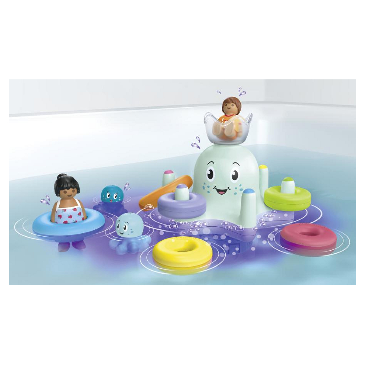 71556 Junior and tinti : recharge tablette de bain bleu, PLAYMOBIL