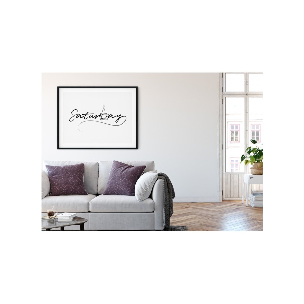 Affiche Saturday blanc, L'AFFICHERIE