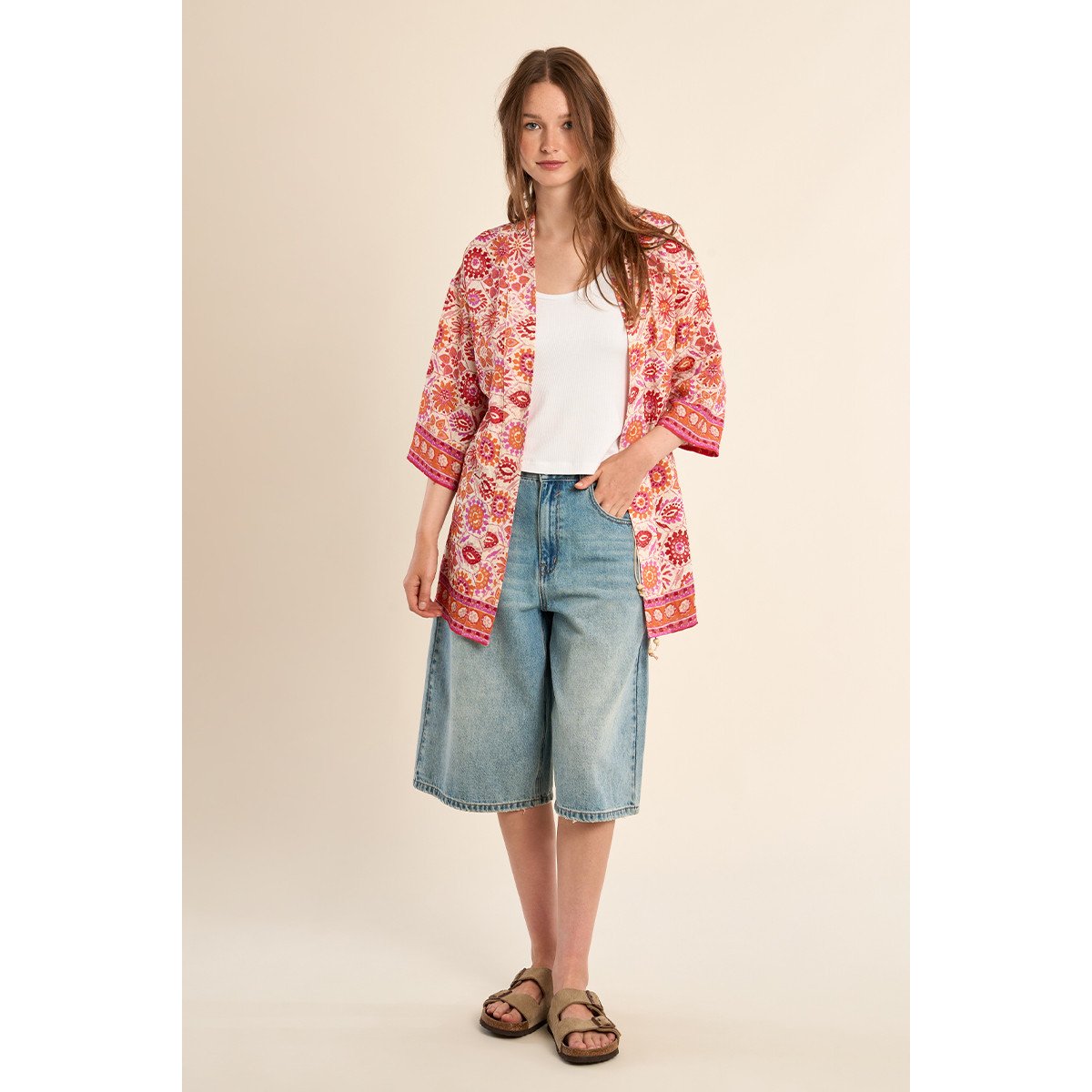 Kimono à nouer orange melissa, MOLLY BRACKEN