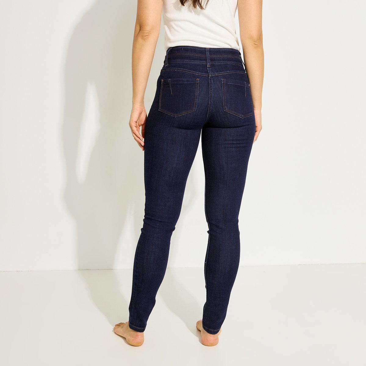 Jean slim taille haute MILAN S02 bleu, GRAIN DE MALICE