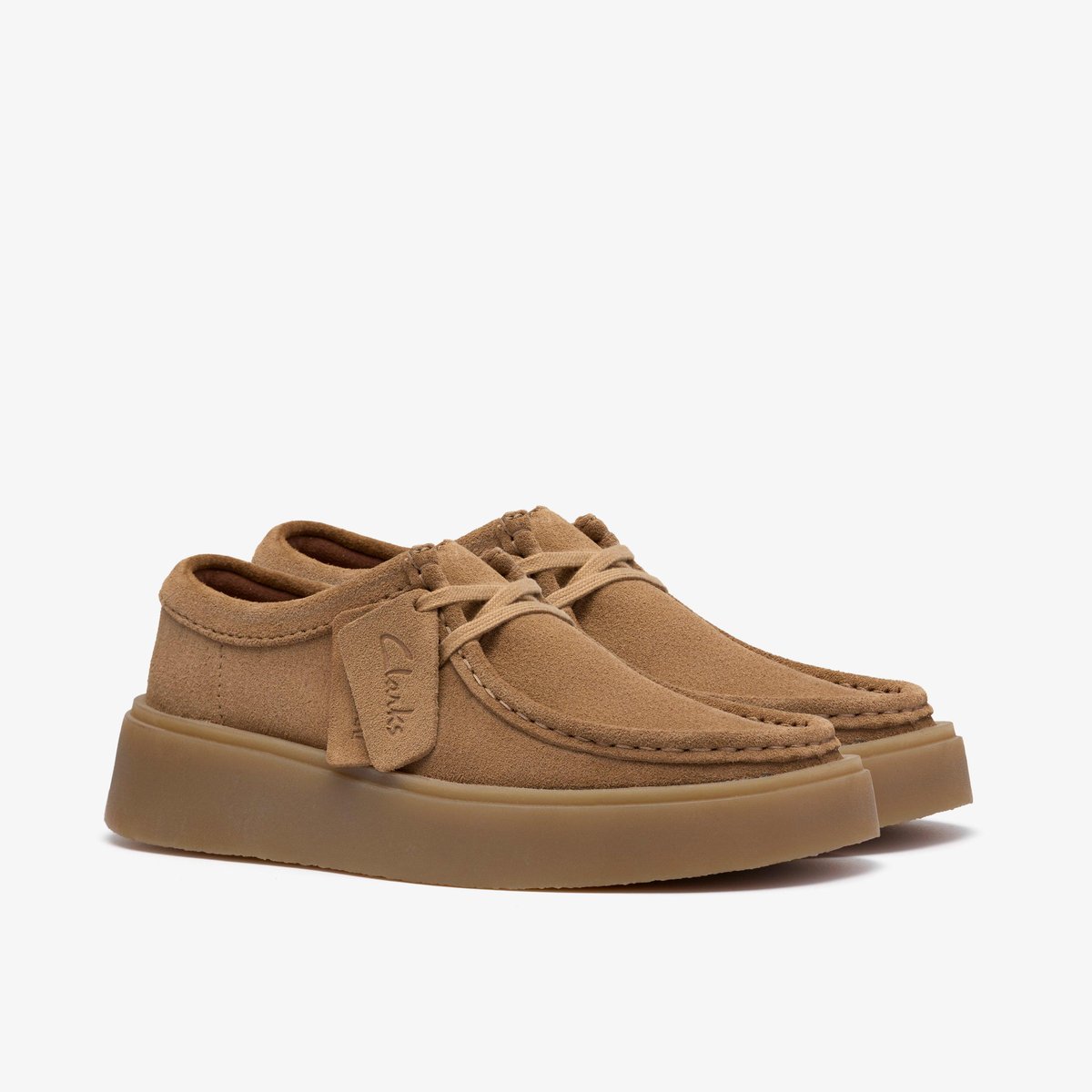 Derbies richelieus Suède TORVIEW W beige sable, CLARKS
