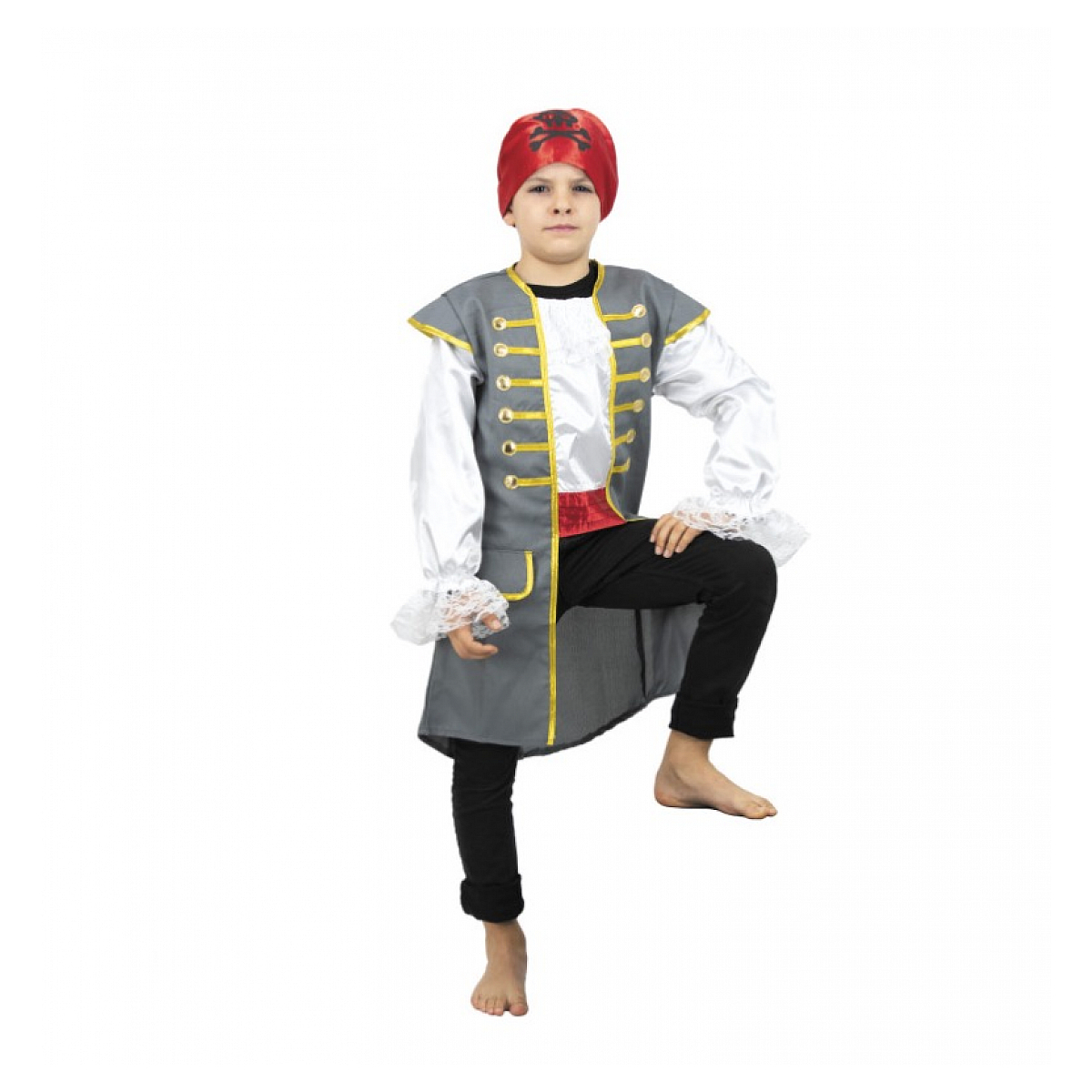 Veste et Foulard Pirate 4-6 ans couleur unique, PARTY PRO