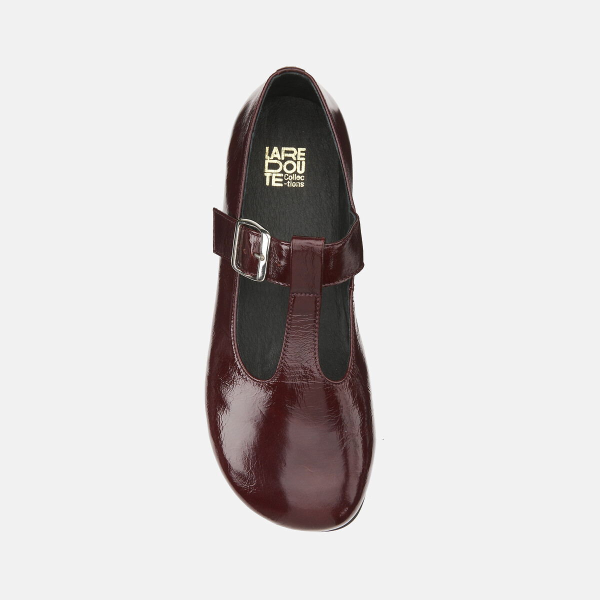 Leather Ballet Flats burgundy, LA REDOUTE COLLECTIONS
