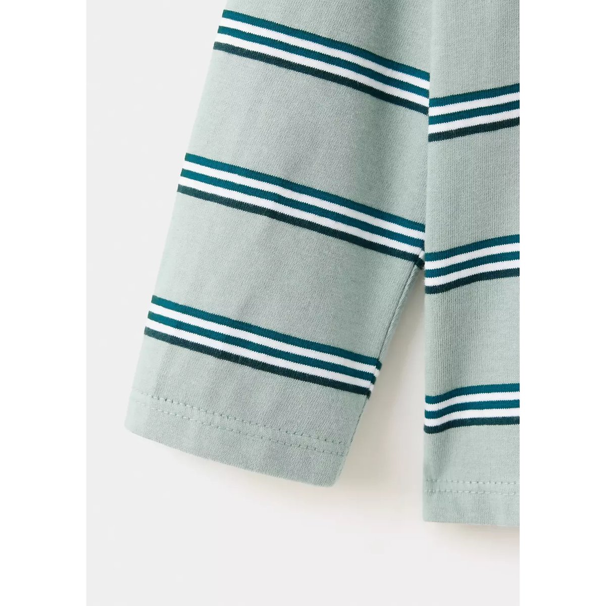 T-shirt 100 % coton rayures vert d´eau, MANGO BABY
