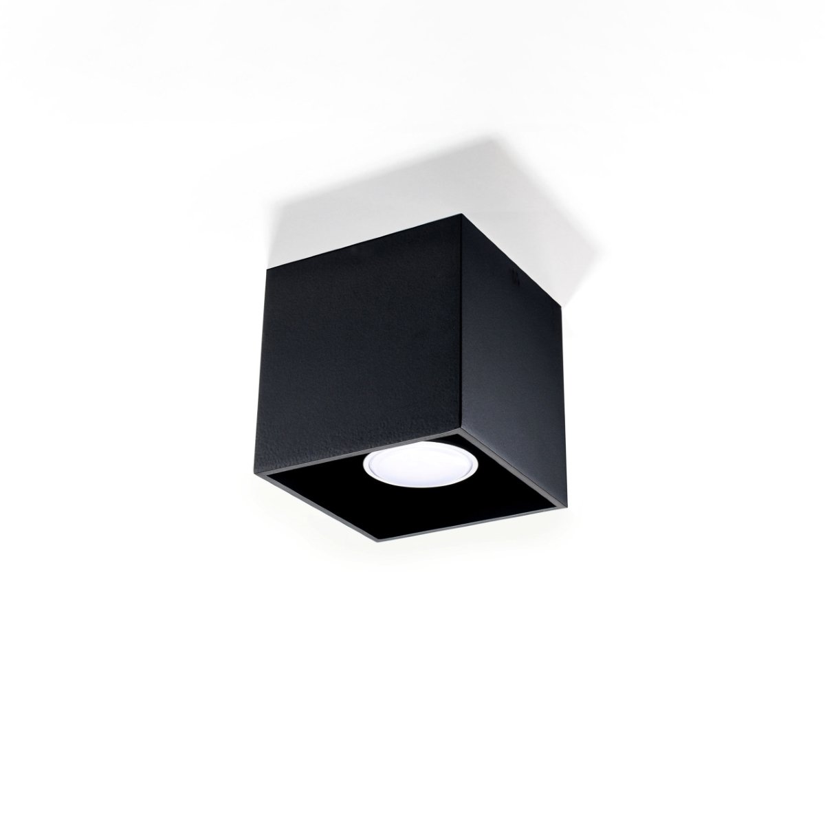 Plafonnier Aluminium Noir GU10 1 Quad noir, EDEN