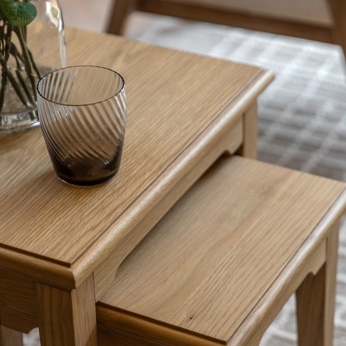 Harriet Oak Nesting Side Tables (Set of 2) light oak wood, SO'HOME