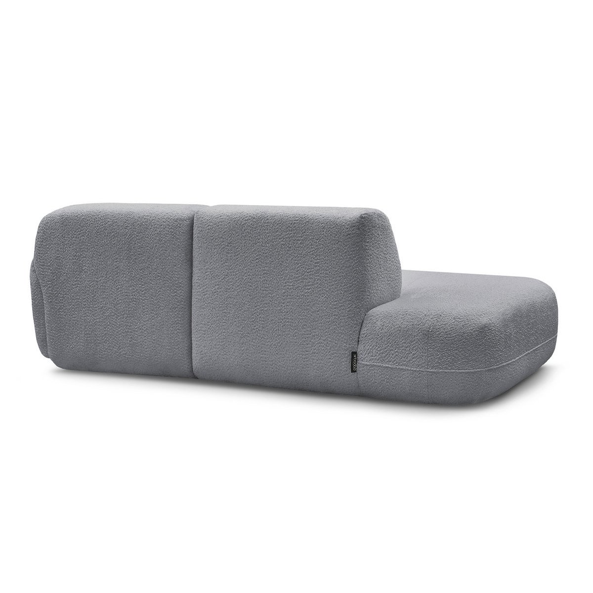 Canapé modulable 3 places en tissu chenille, ANDA gris, BOBOCHIC