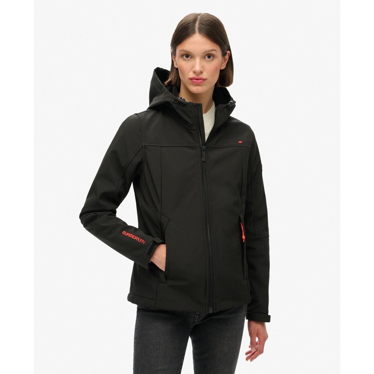 Veste coupe-vent à capuche Classic Trekker noir, SUPERDRY