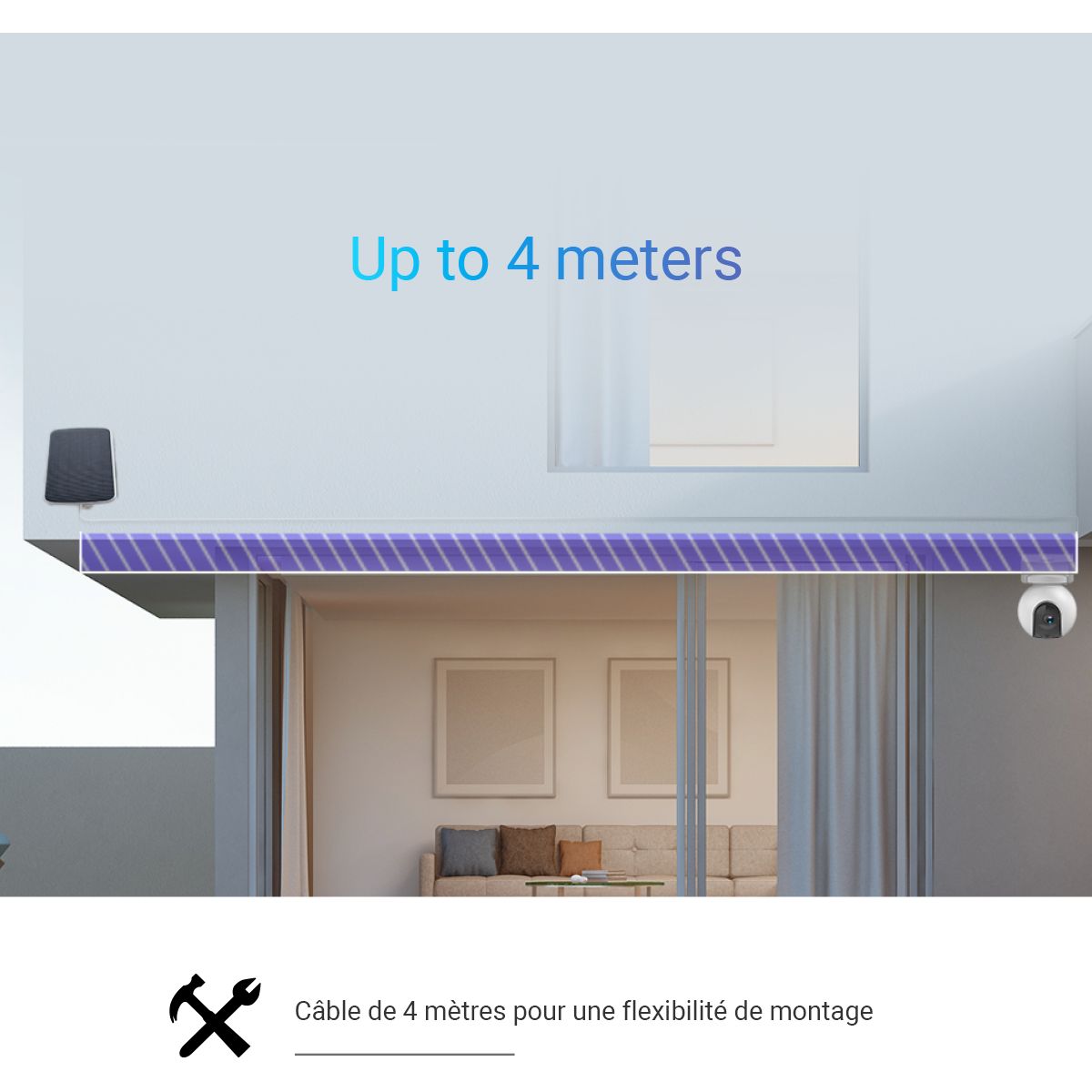 Caméra de surveillance Wifi sur batterie BC1C 4K pro kit couleur unique, EZVIZ