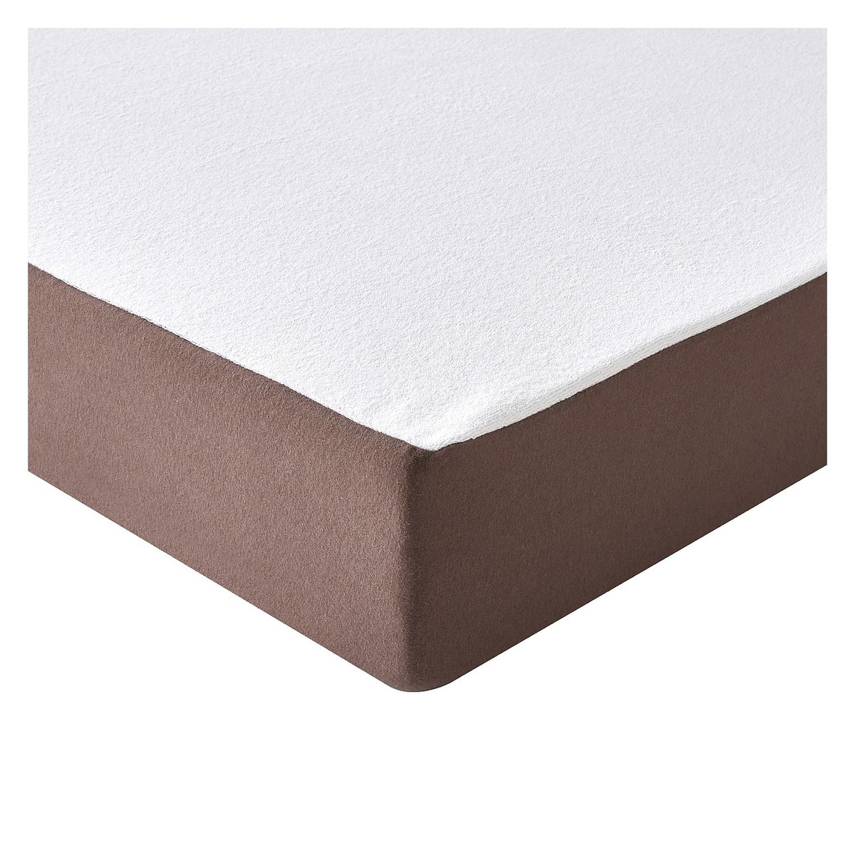 Protège matelas polyester REVE blanc, HABITAT