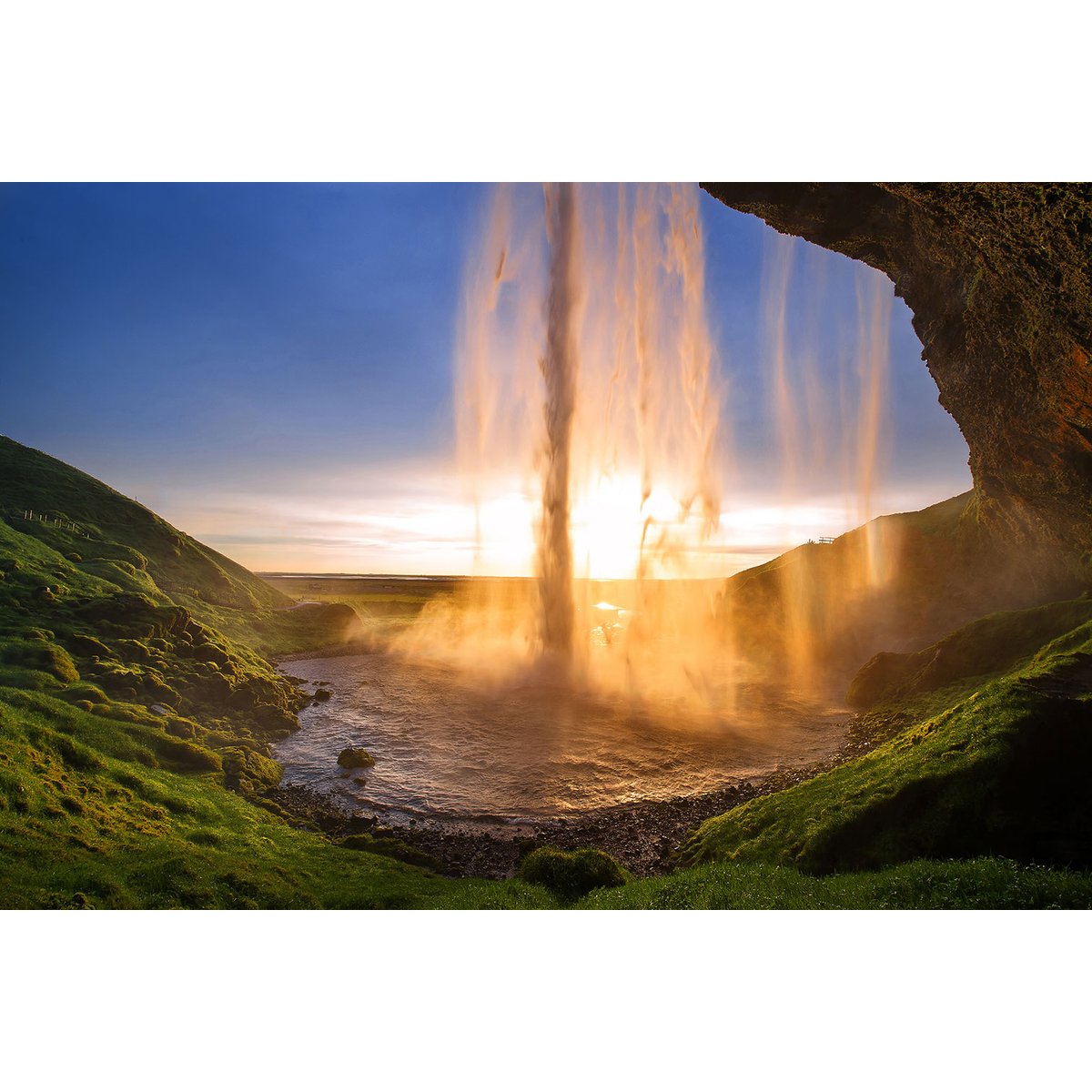Tableau seljalandsfoss tableau alu dibond, HEXOA