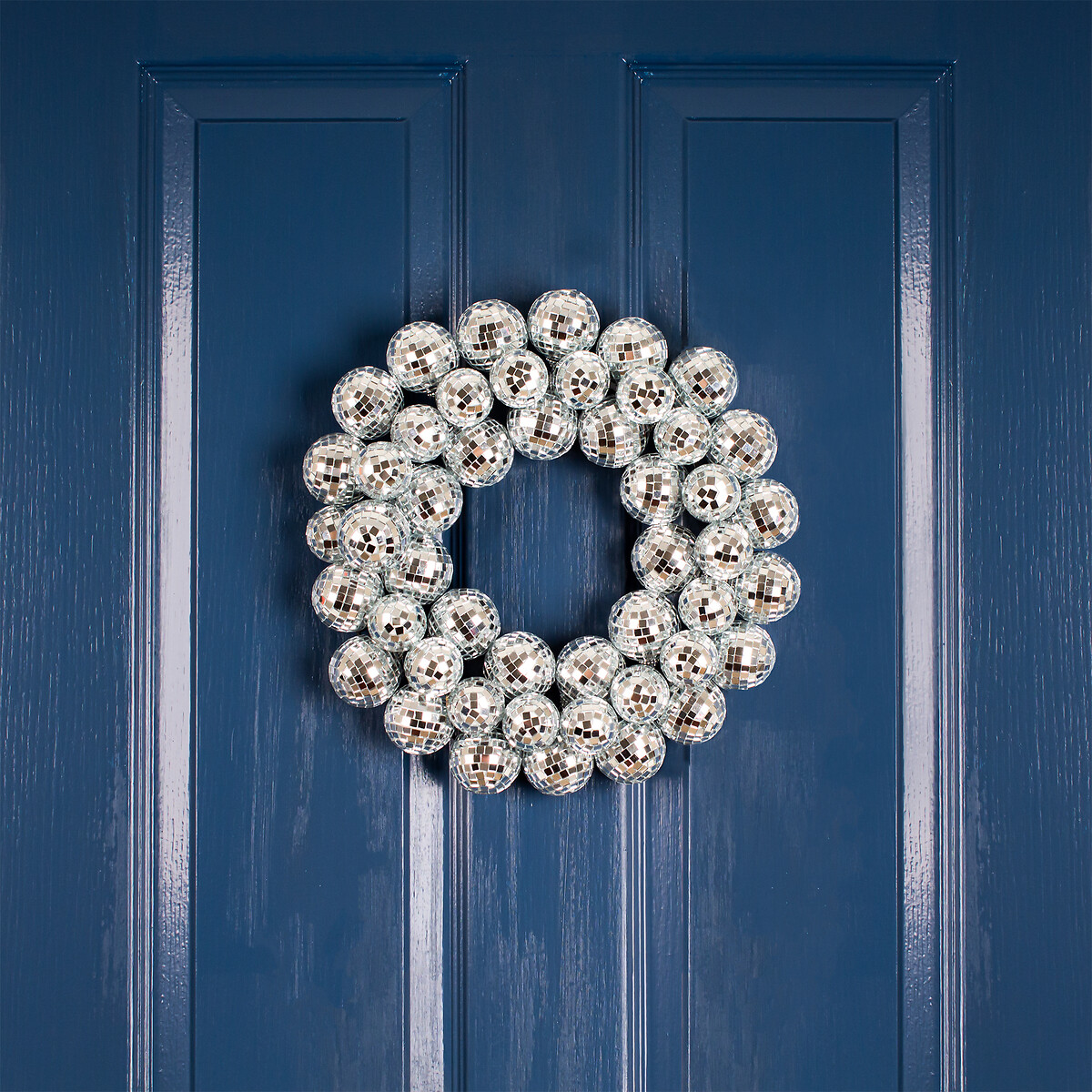 32cm Mirror Ball Wreath silver-coloured, SO'HOME