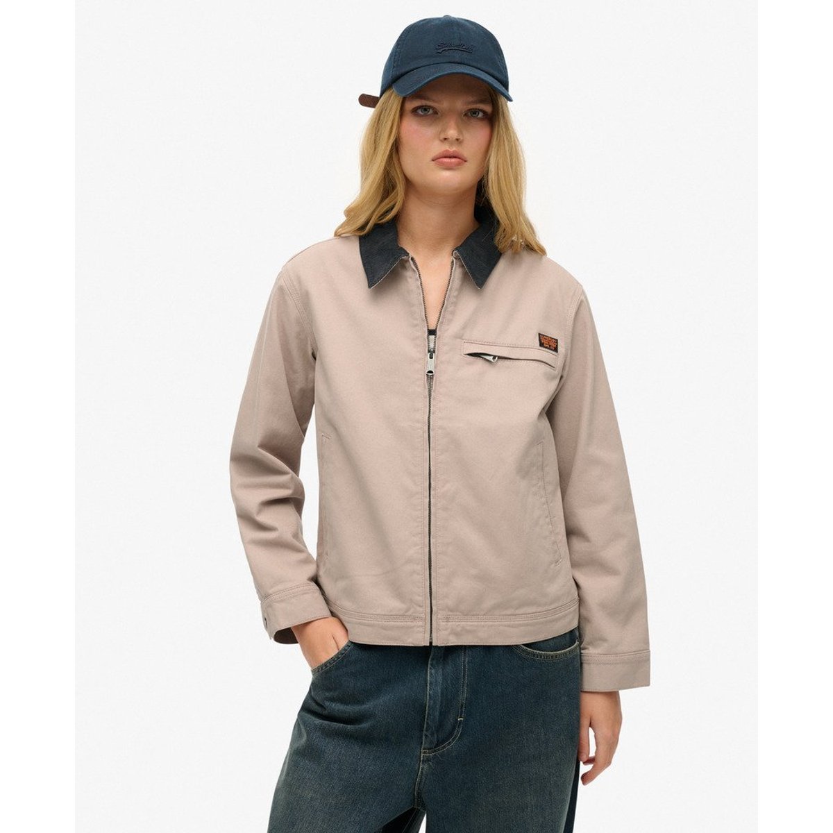 Veste Barn à Col en Velours Côtelé faon, SUPERDRY