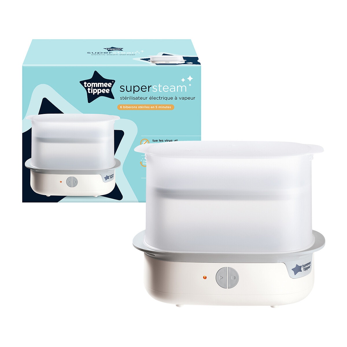 Stérilisateur électrique advanced steam blanc, TOMMEE TIPPEE