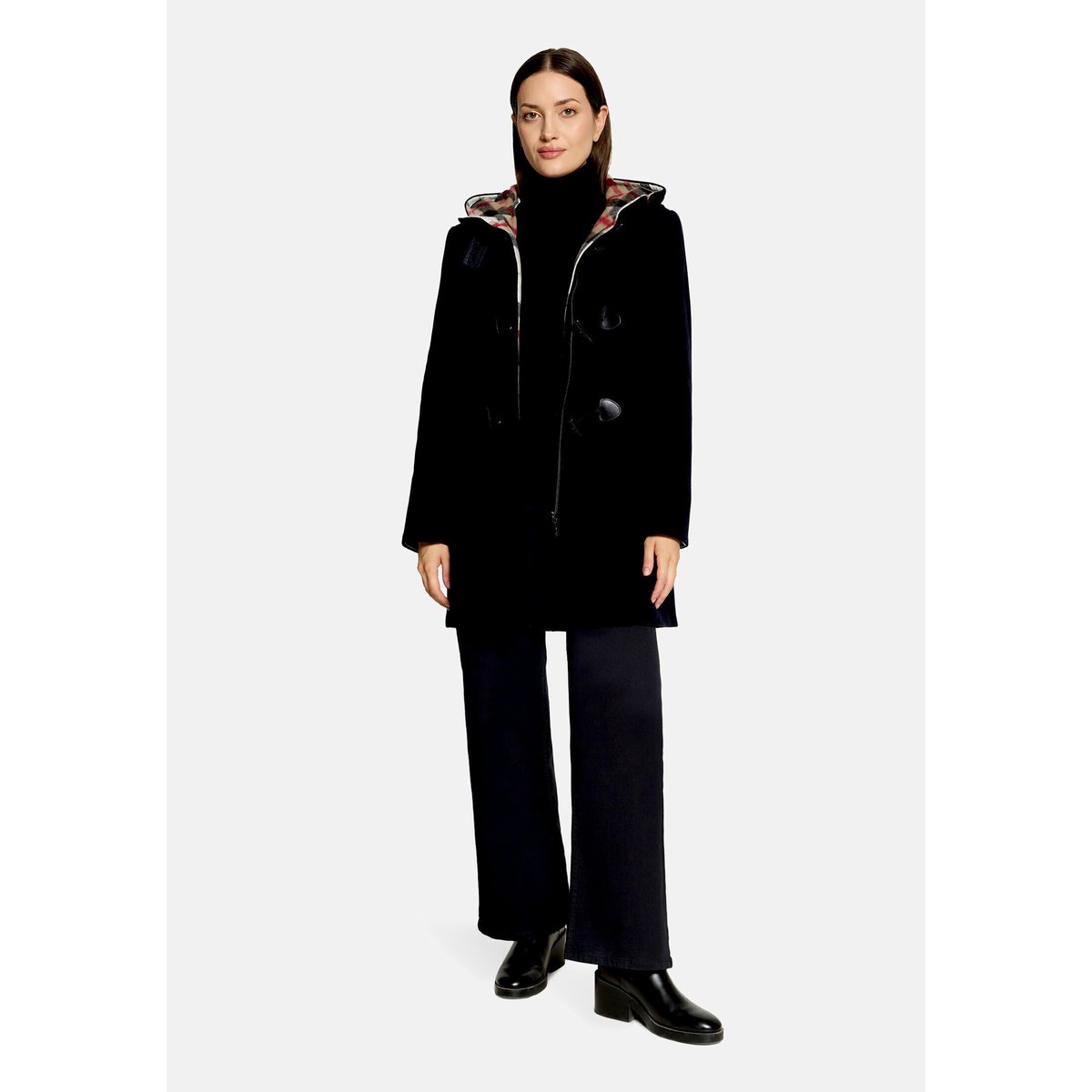 Duffle-coat à capuche bleu foncé, GIL BRET