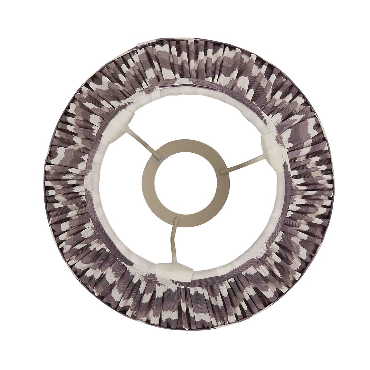 20cm Zigzag Light Shade in Pleated Fabric grey, ÉDITÉ