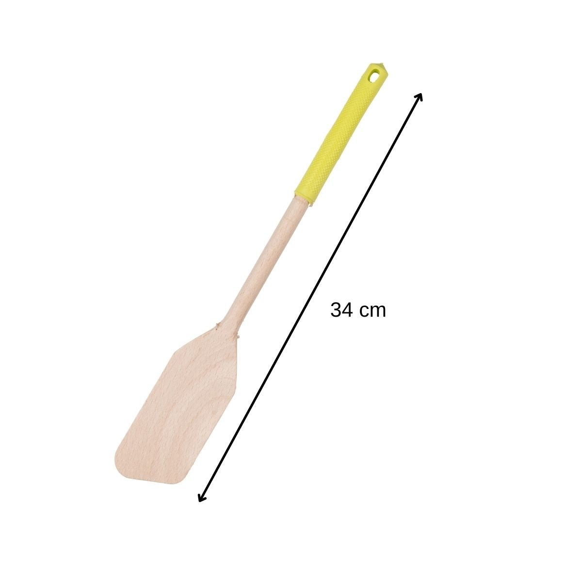 Set de 2 ustensiles de cuisine spatule et silicone BOISSELERIE jaune|bois, FACKELMANN