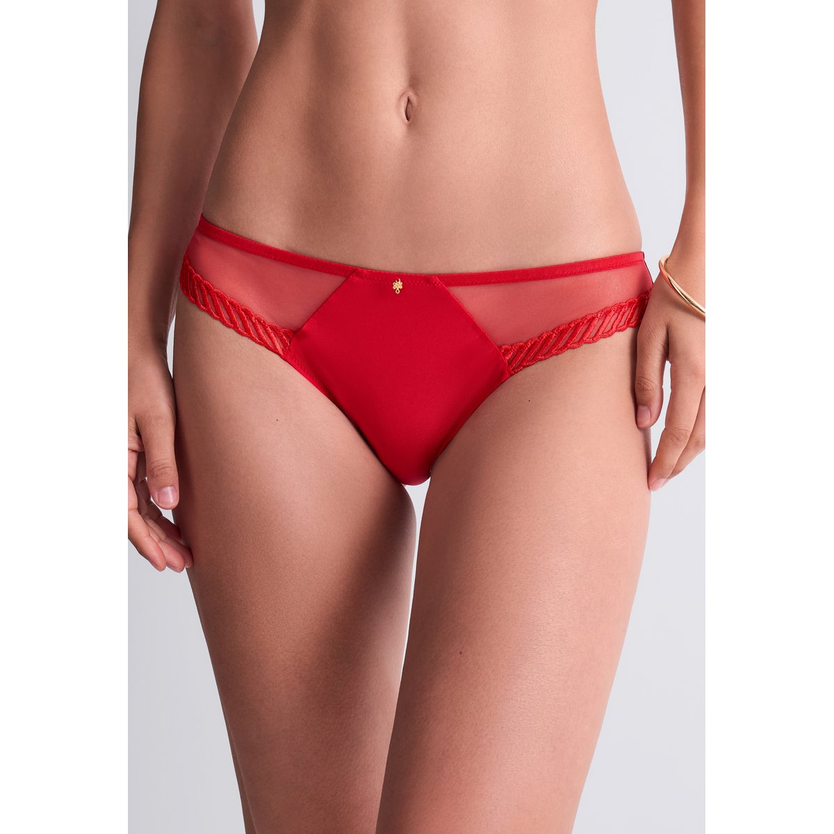 Culotte bresilienne Sheer Emotion. rouge, AUBADE