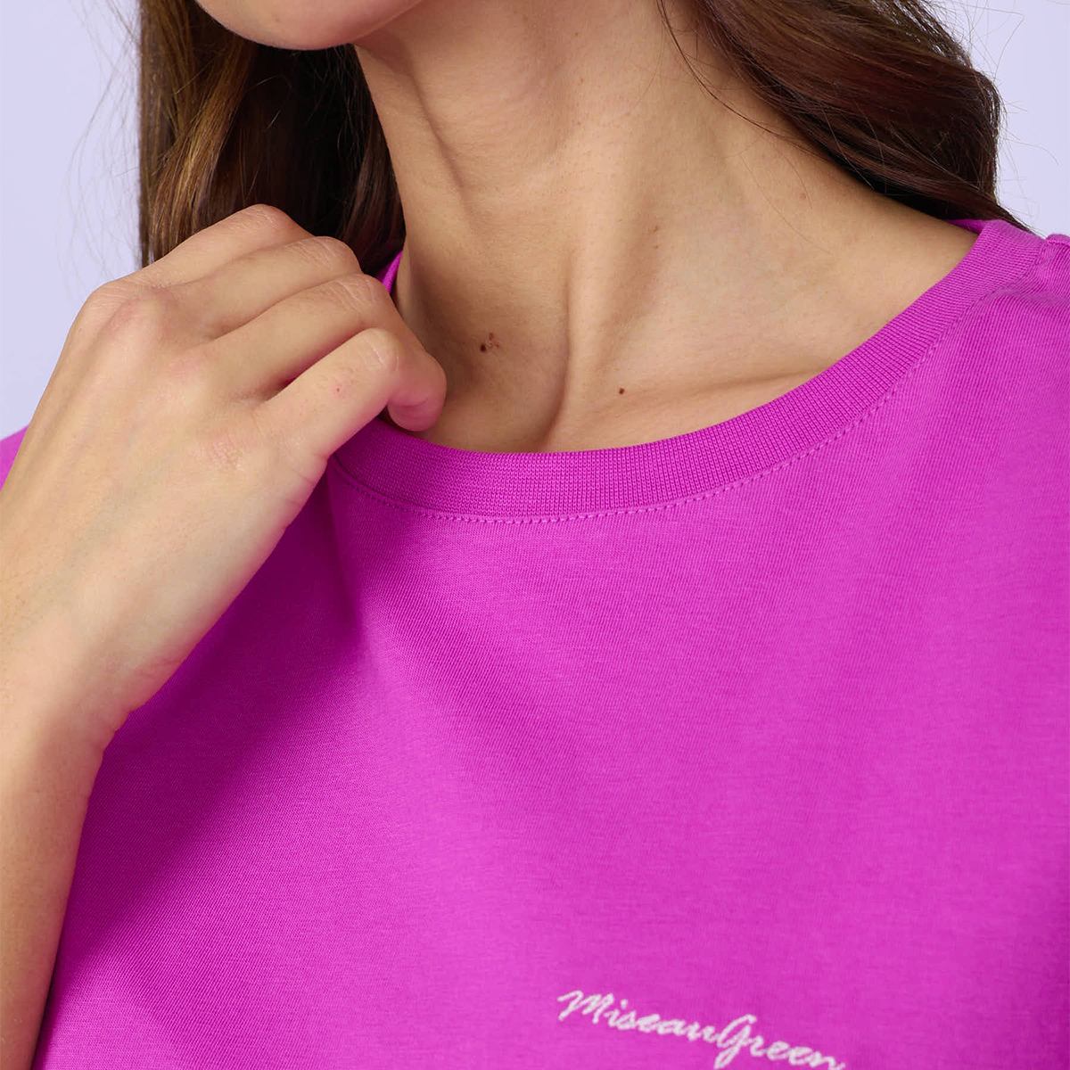 T-shirt uni mauve, MISE AU GREEN