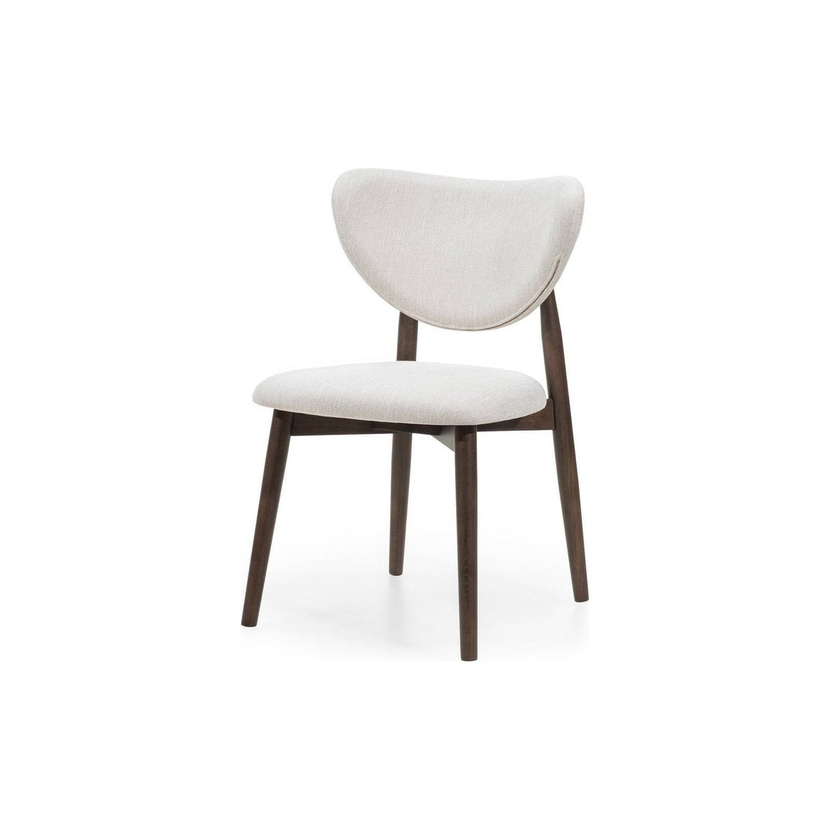 Chaise de salle à manger collection JULIETTE beige et noyer, RECOLLECTION
