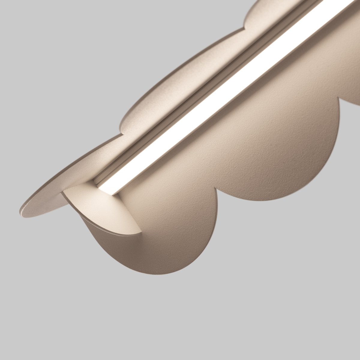 Suspension Aluminium Taupe LED 1 Biscuit taupe, EDEN