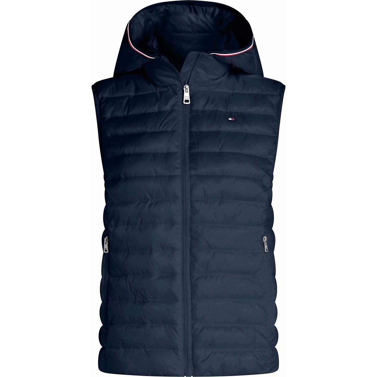 Doudoune sans manches à capuche marine, TOMMY HILFIGER