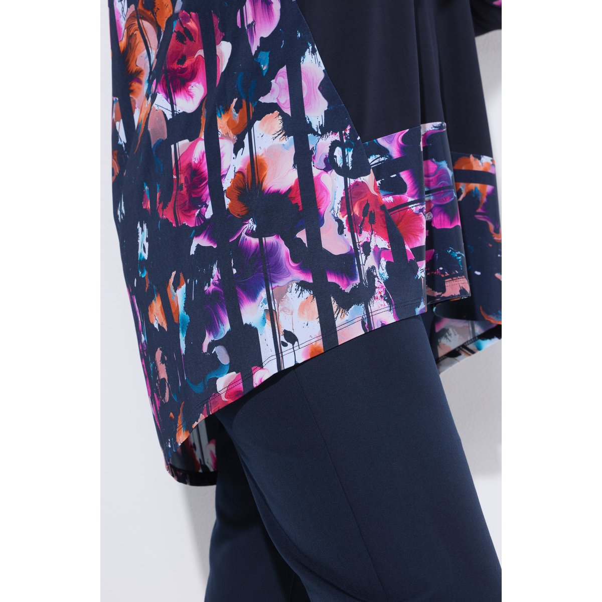Blouse au tombé fluide marine foncé, ULLA POPKEN