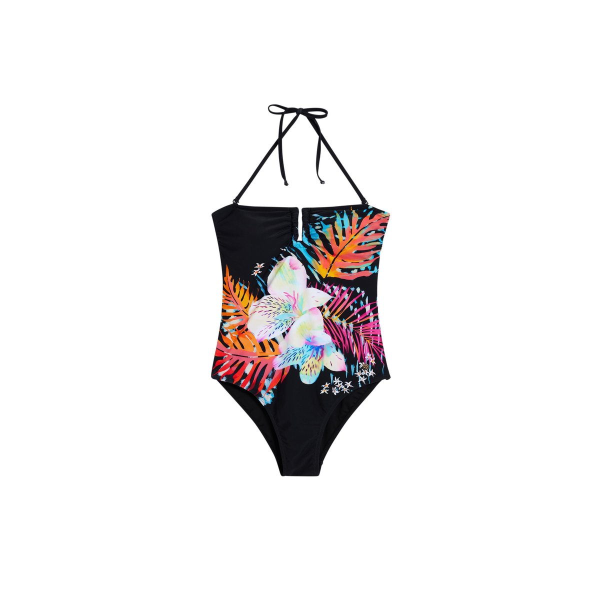 Maillot de bain tropical noir, DESIGUAL
