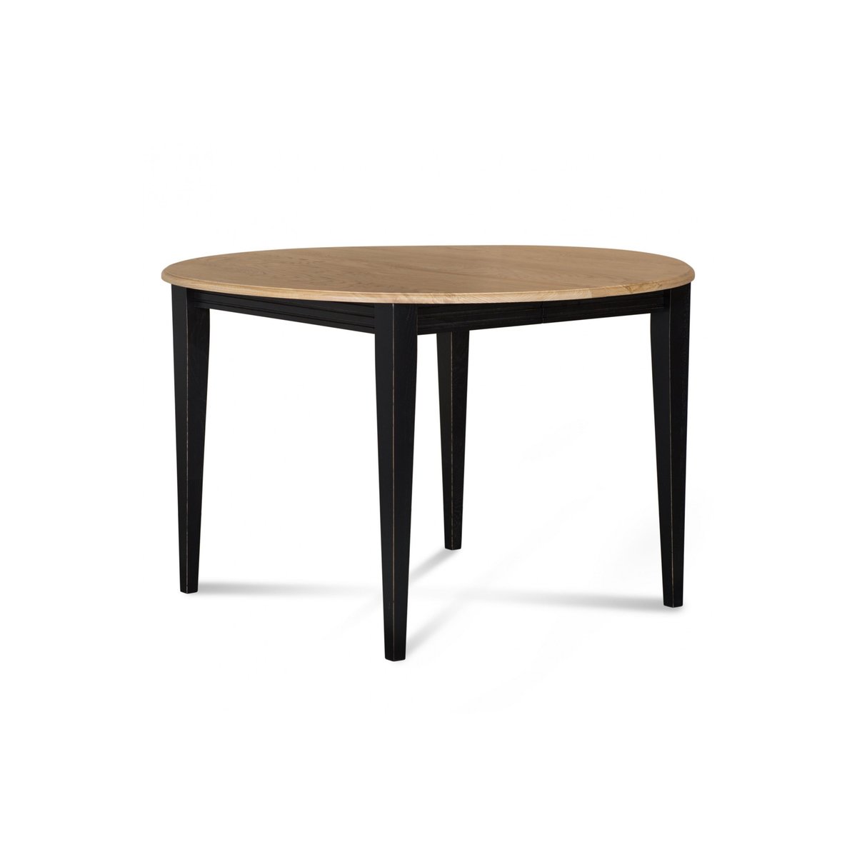 Table ronde 6 pieds fuseau D105 + 3 rallonges bois - VICTORIA blanc, HELLIN, DEPUIS 1862
