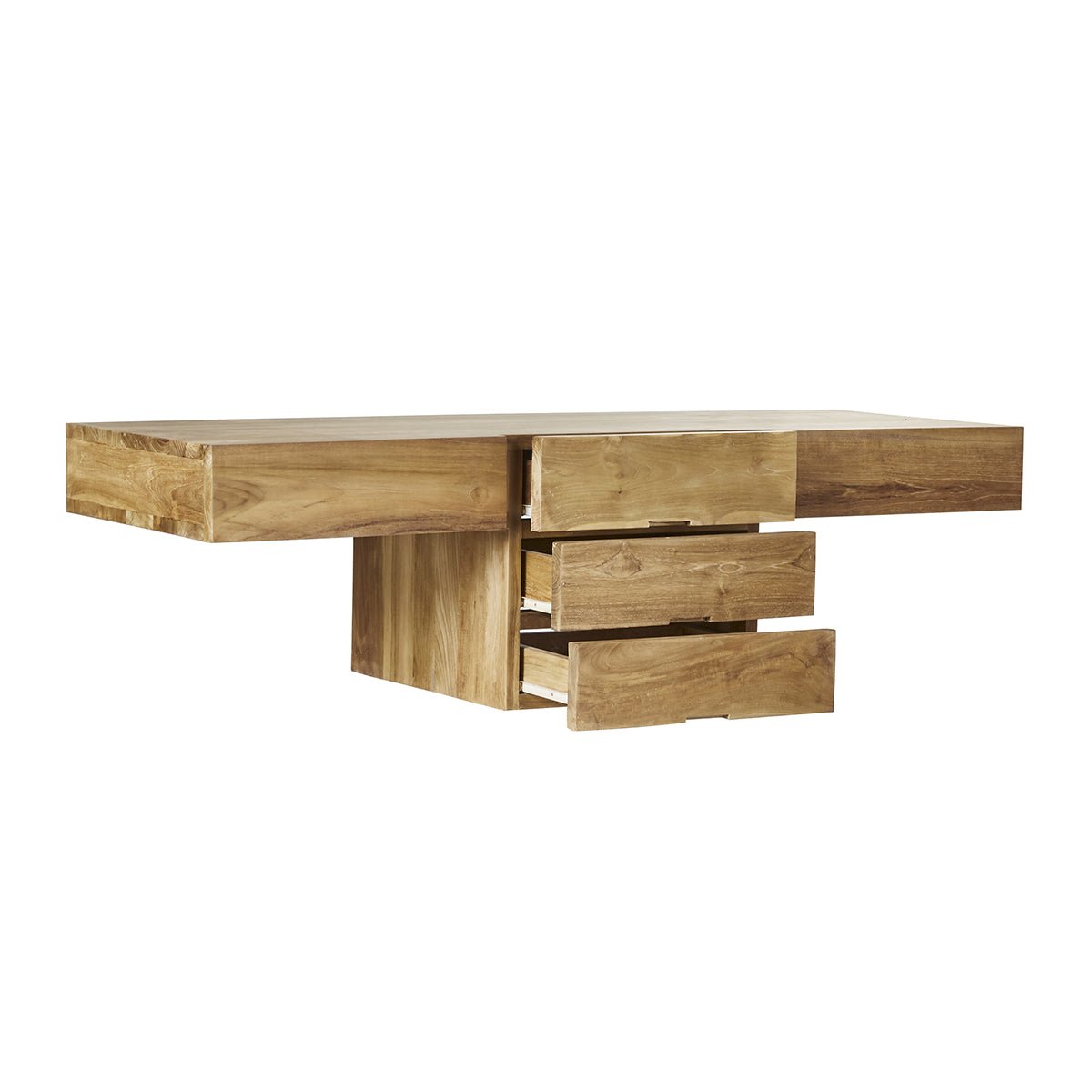 Meuble de salle de bain en teck massif 160 cm MILAN naturel, BERAH GETAH