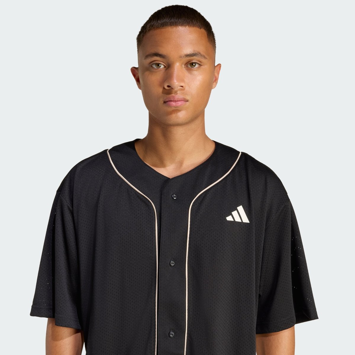 Maillot De Baseball Mesh Stadium black / crystal linen / off white, ADIDAS SPORTSWEAR