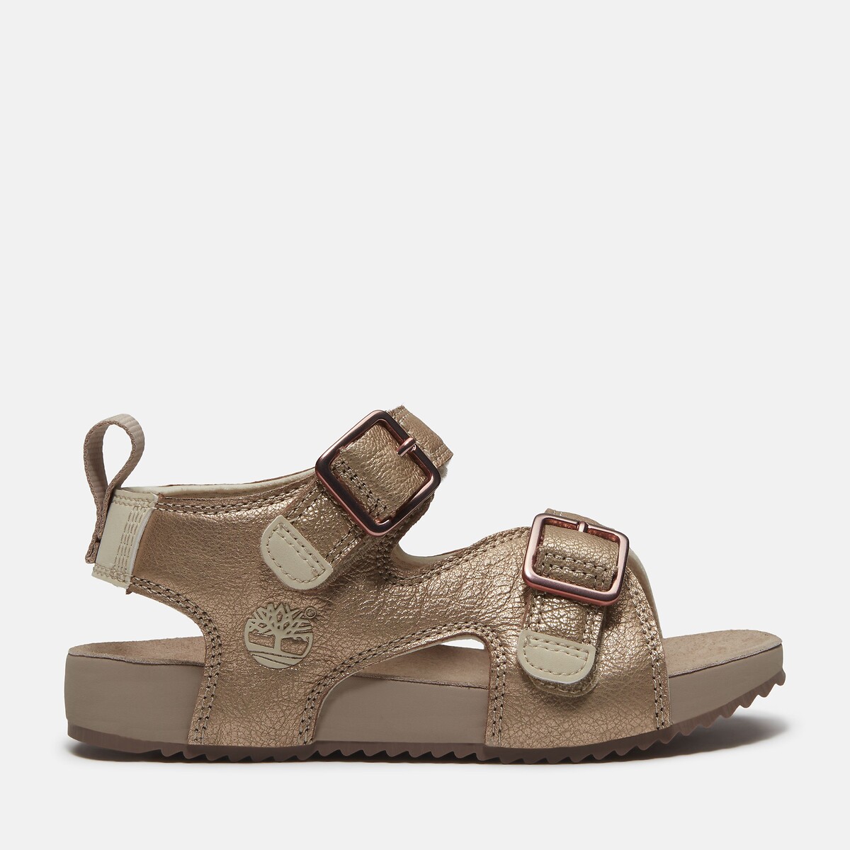 Sandales à scratchs Castle Island Backstrap rose métallisé, TIMBERLAND