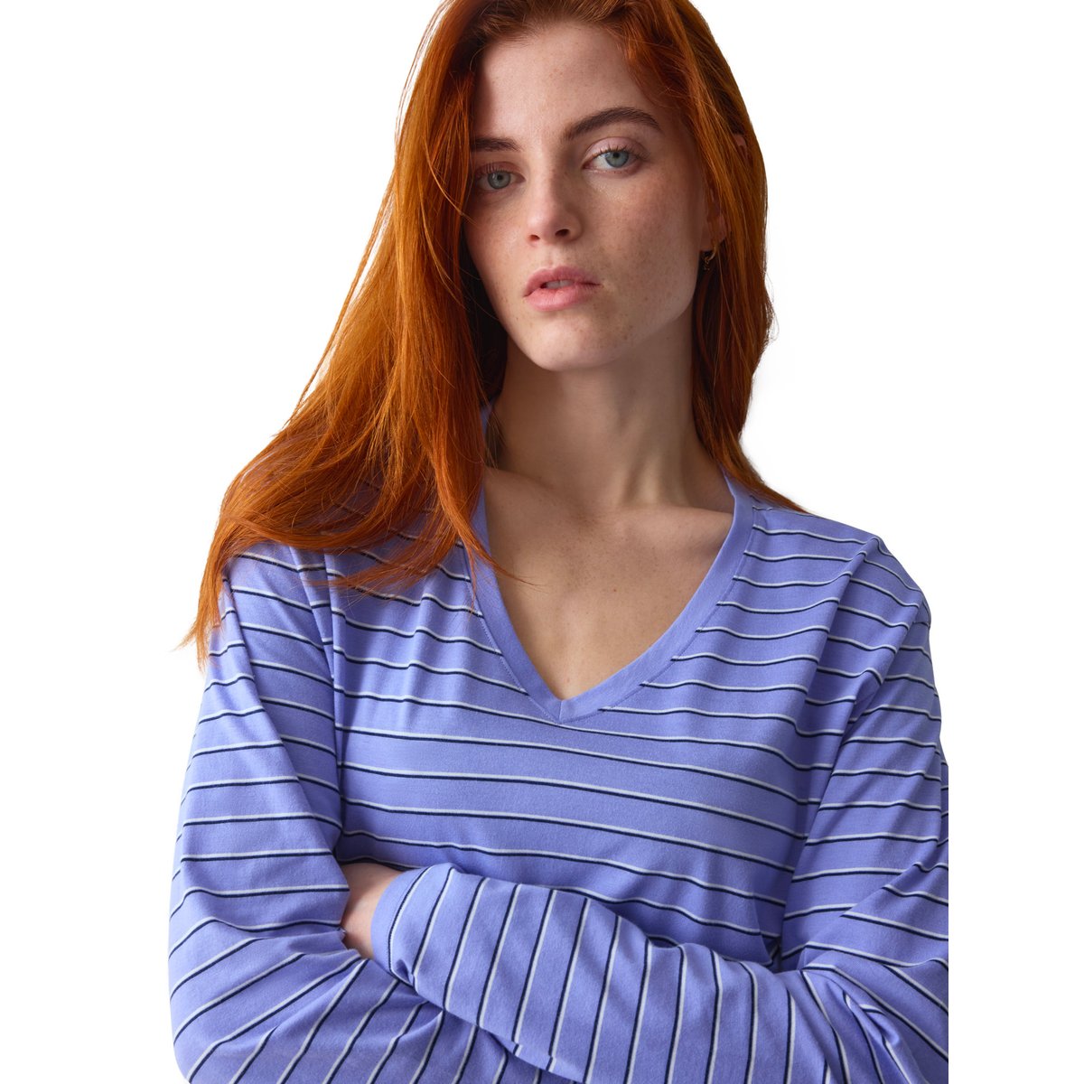 Chemise de nuit manches longues MINIMALISTIC bleu, TRIUMPH