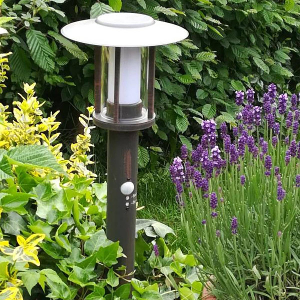 Luminaire extérieur en inox traditionnelLED brun rouille, clair, blanc, LINDBY