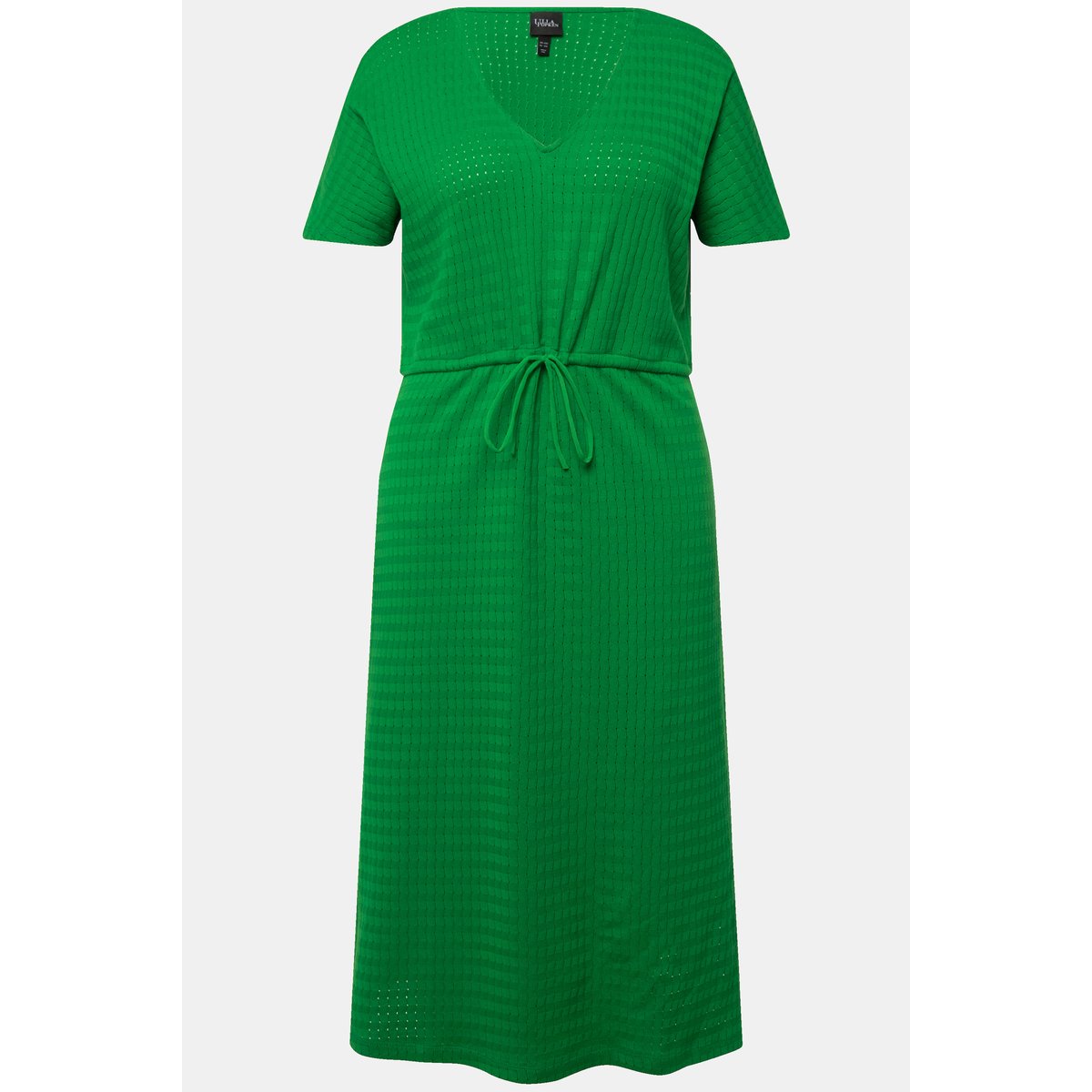 Robe midi en jersey texturé, ligne A persil, ULLA POPKEN