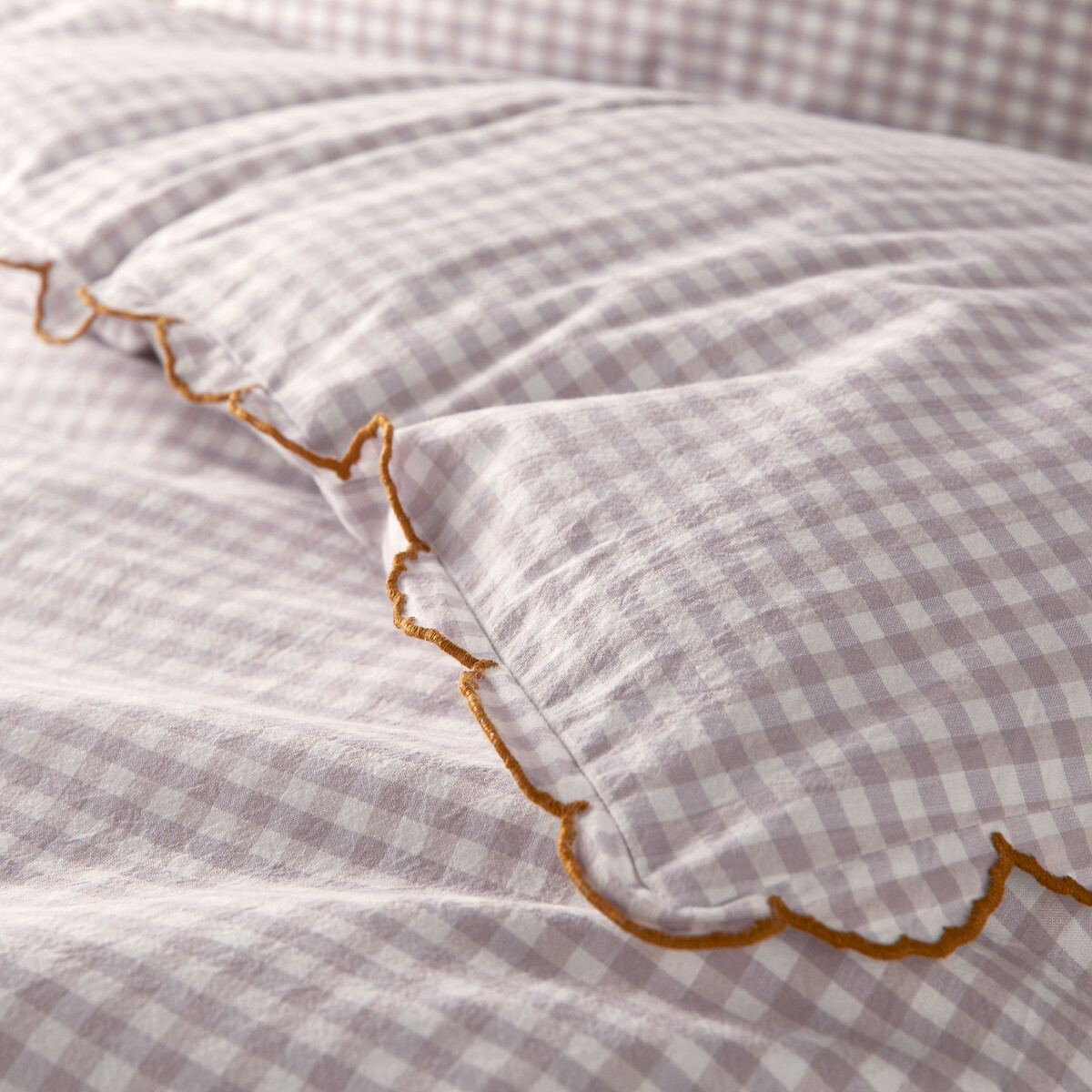 Housse de couette coton, LILOU carreaux lavande, LA REDOUTE INTERIEURS