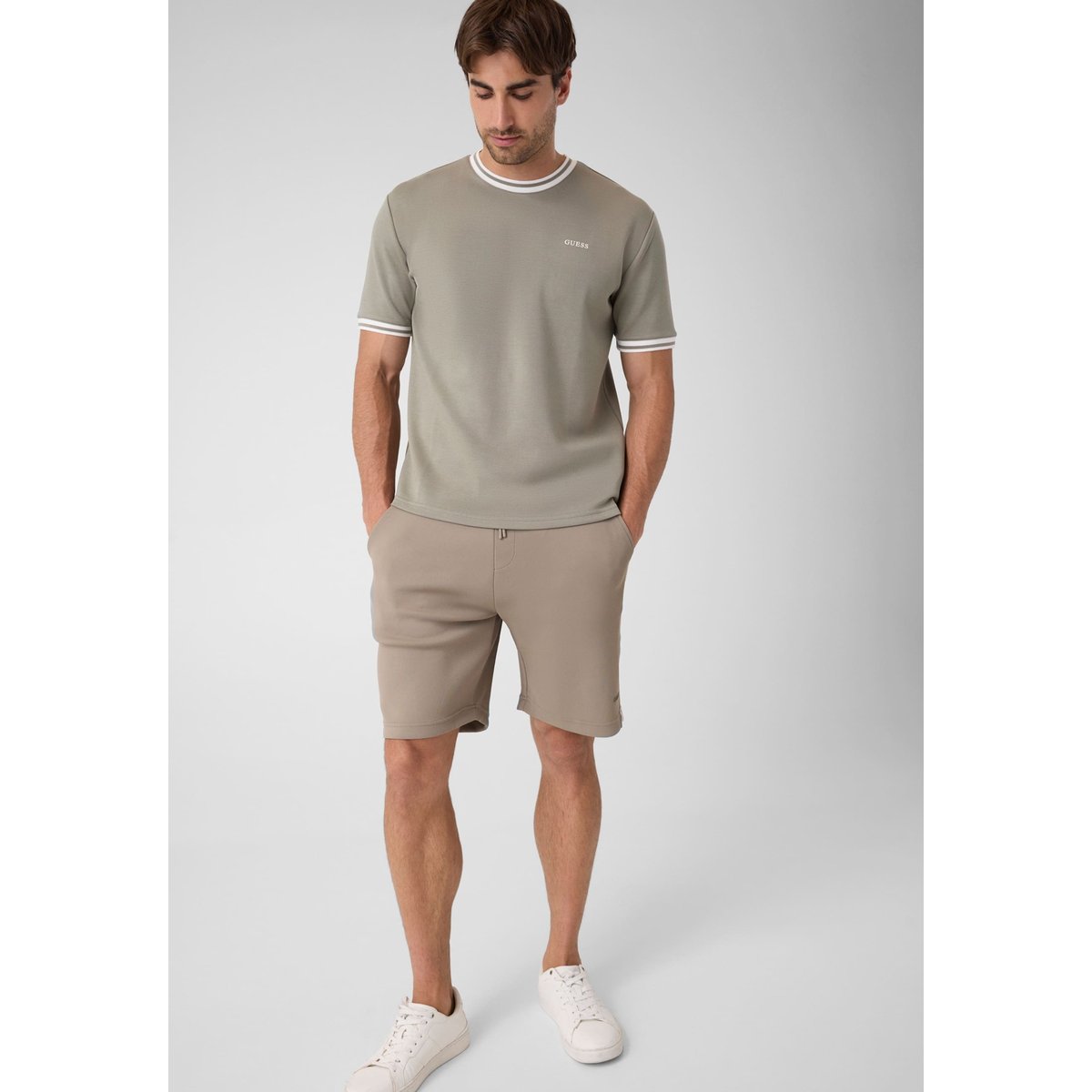 T-Shirt Avec Logo vert, GUESS