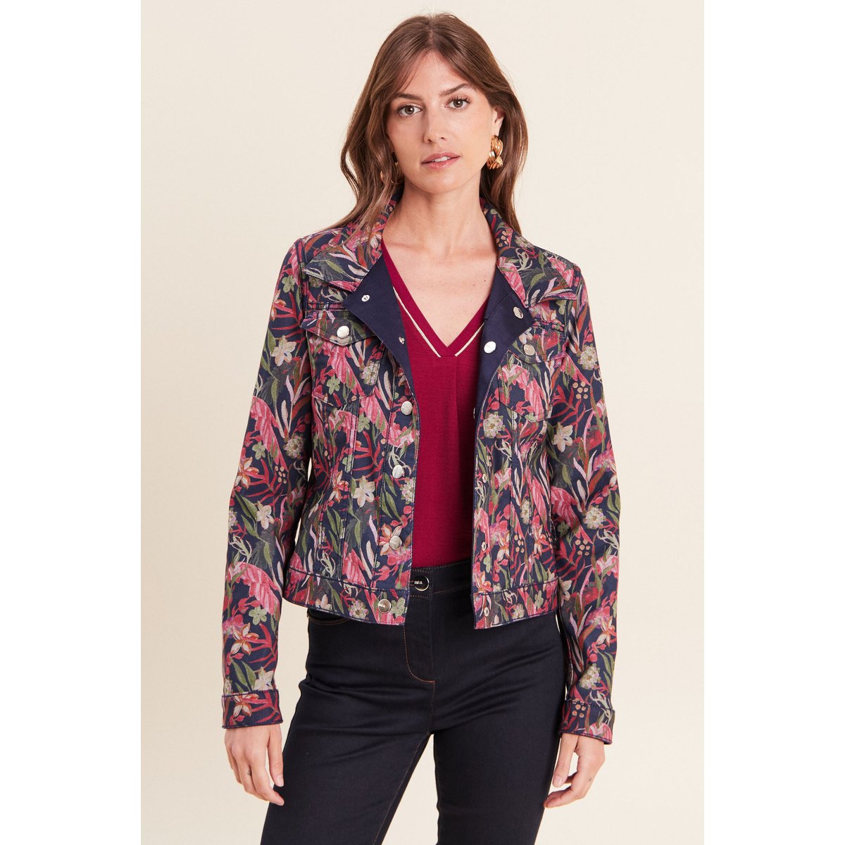 Veste cintrée réversible multicolore, BREAL