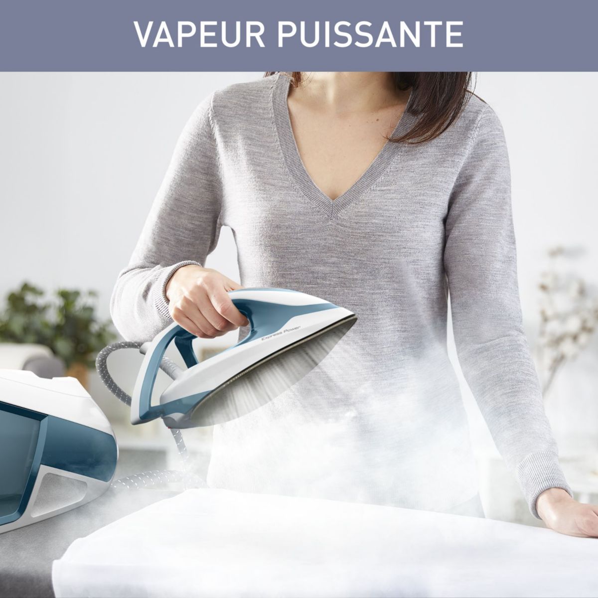 Centrale vapeur SV8111C0 Express Power blanc et bleu, CALOR