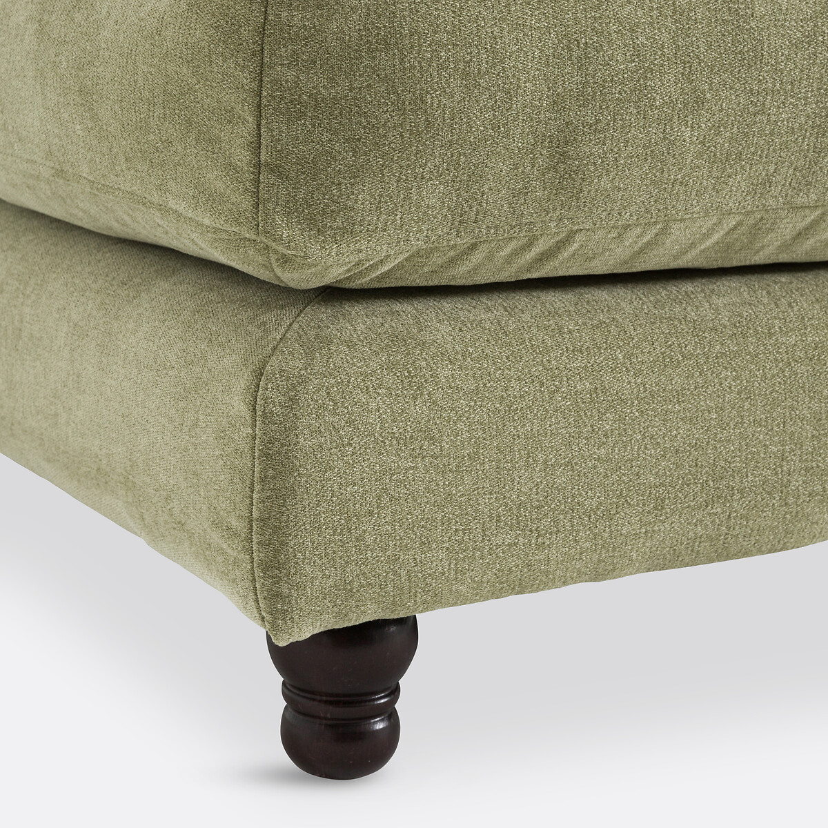 Pouf, polyester chiné, NOON vert eucalyptus, LA REDOUTE INTERIEURS