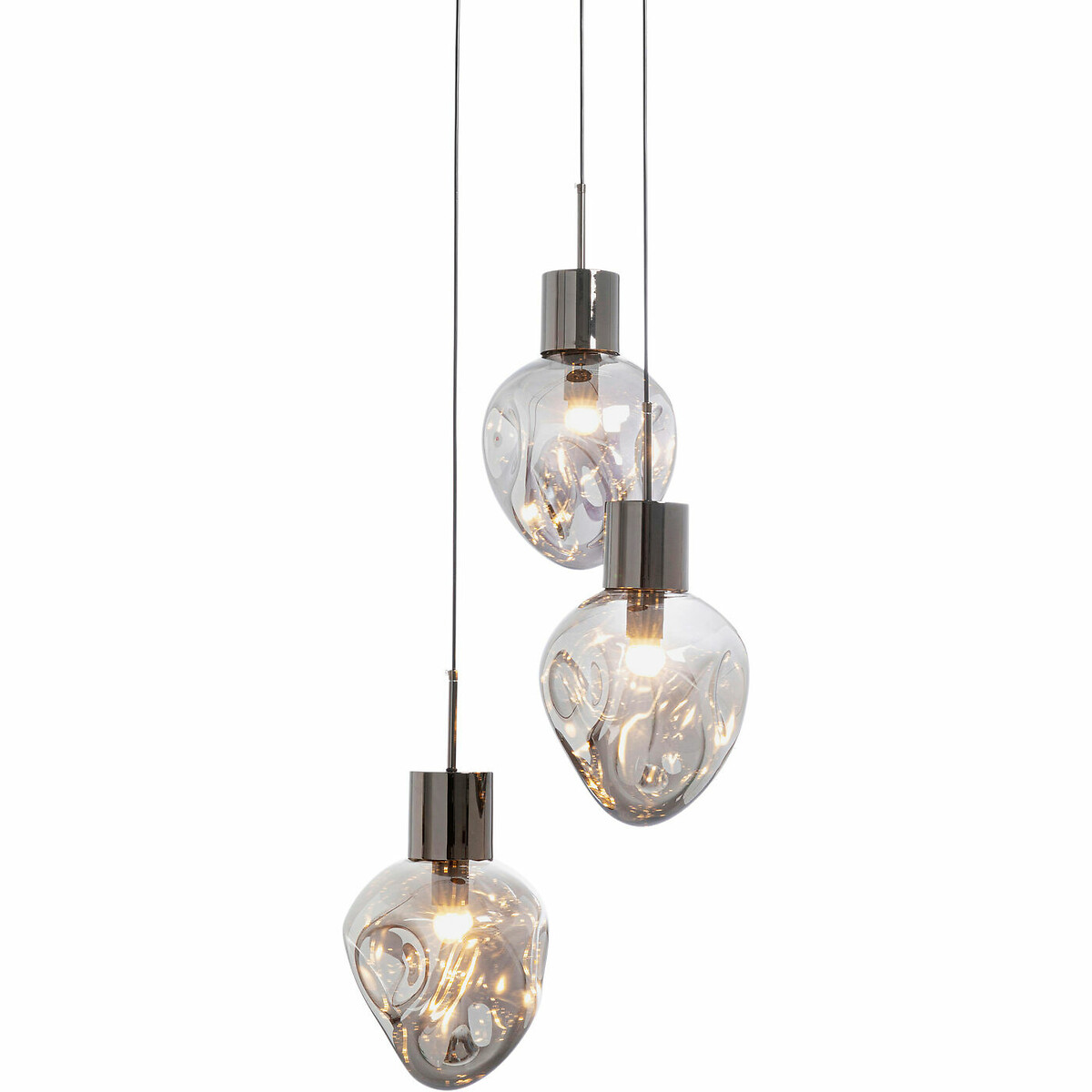 Suspension Supernova Smoky Tre Ø45cm argent, KARE DESIGN