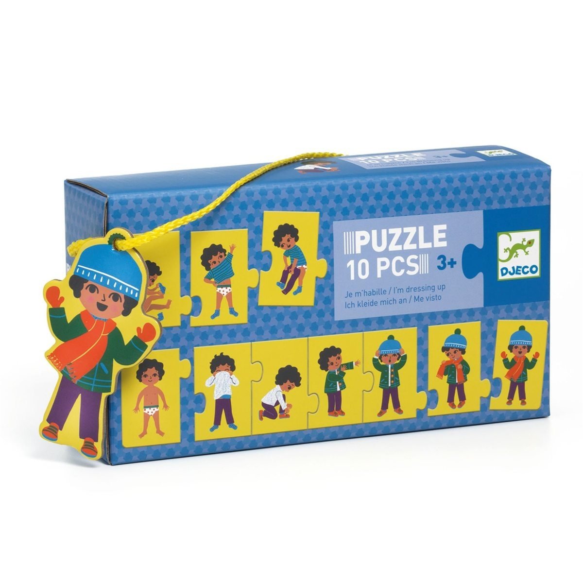 Puzzle frise Je m'habille jaune, DJECO
