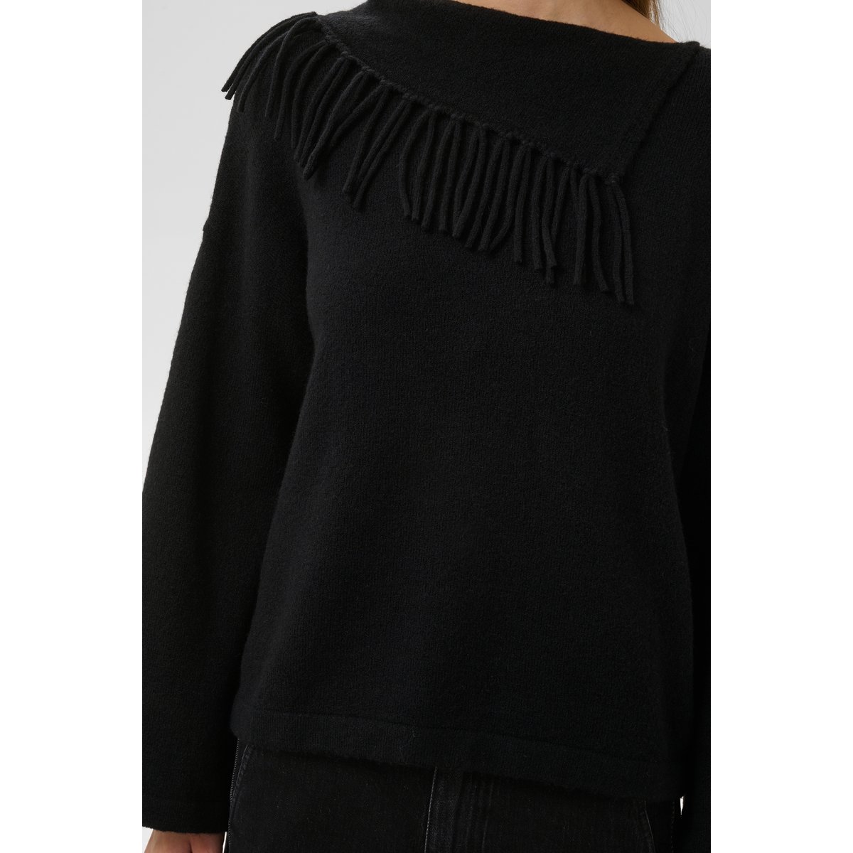 Pullover tricoté noir black, SOAKED IN LUXURY