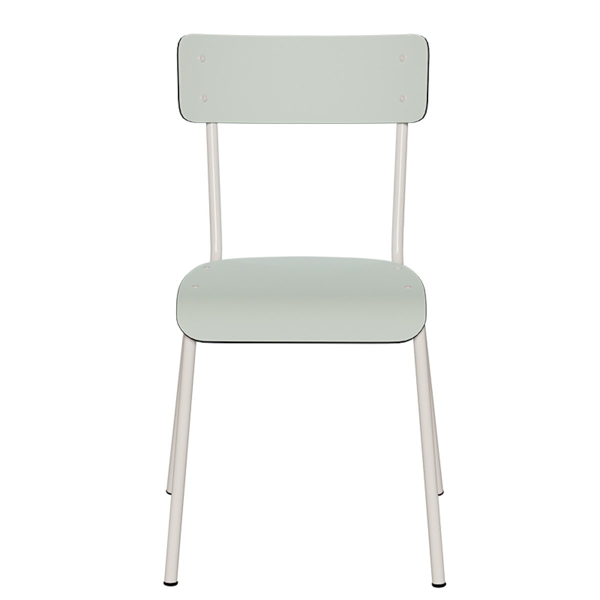 Chaise de salle à manger à rayures style vintage SUZIE vert menthe, LES GAMBETTES