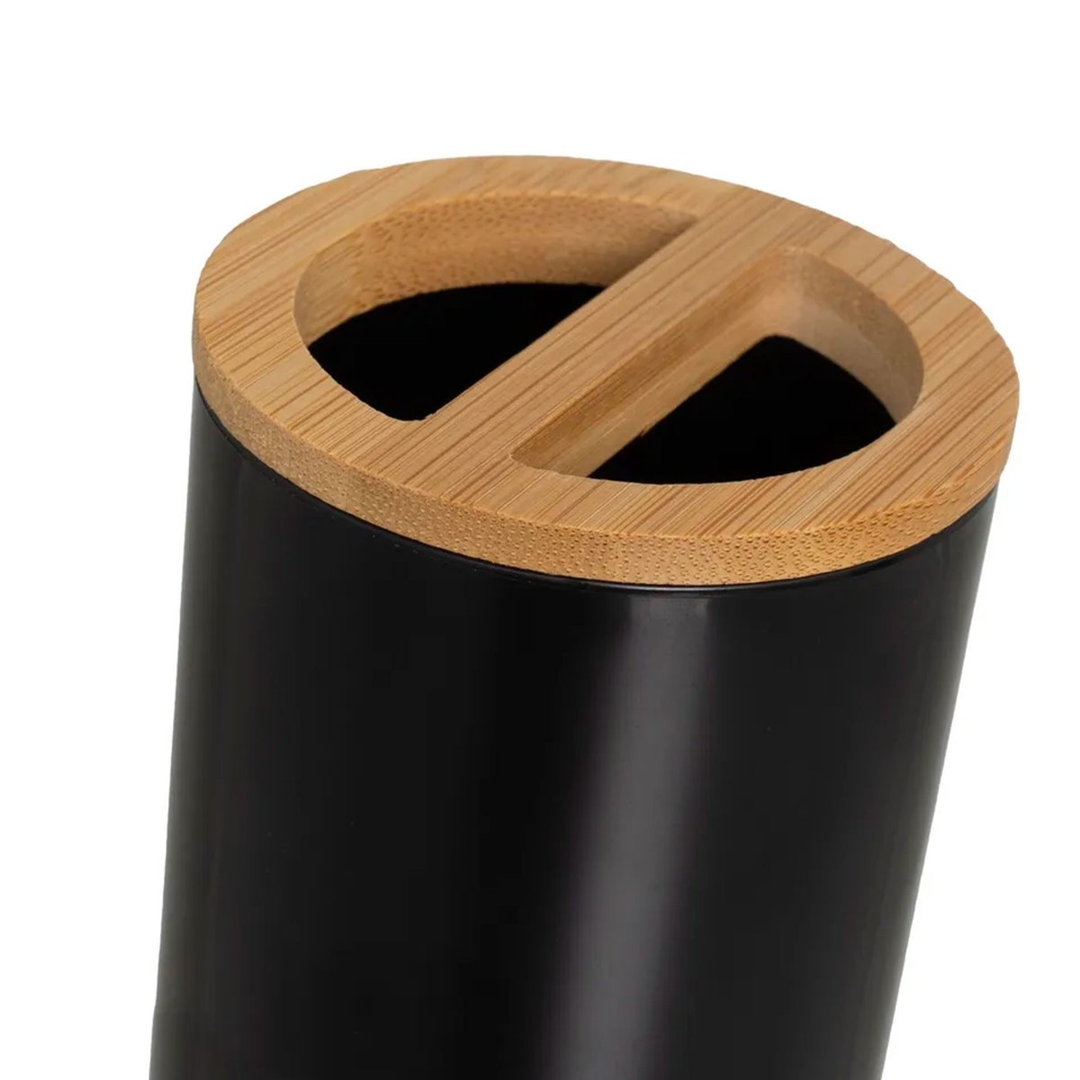 Set salle de bain noir et bambou - 4 pièces noir, WADIGA