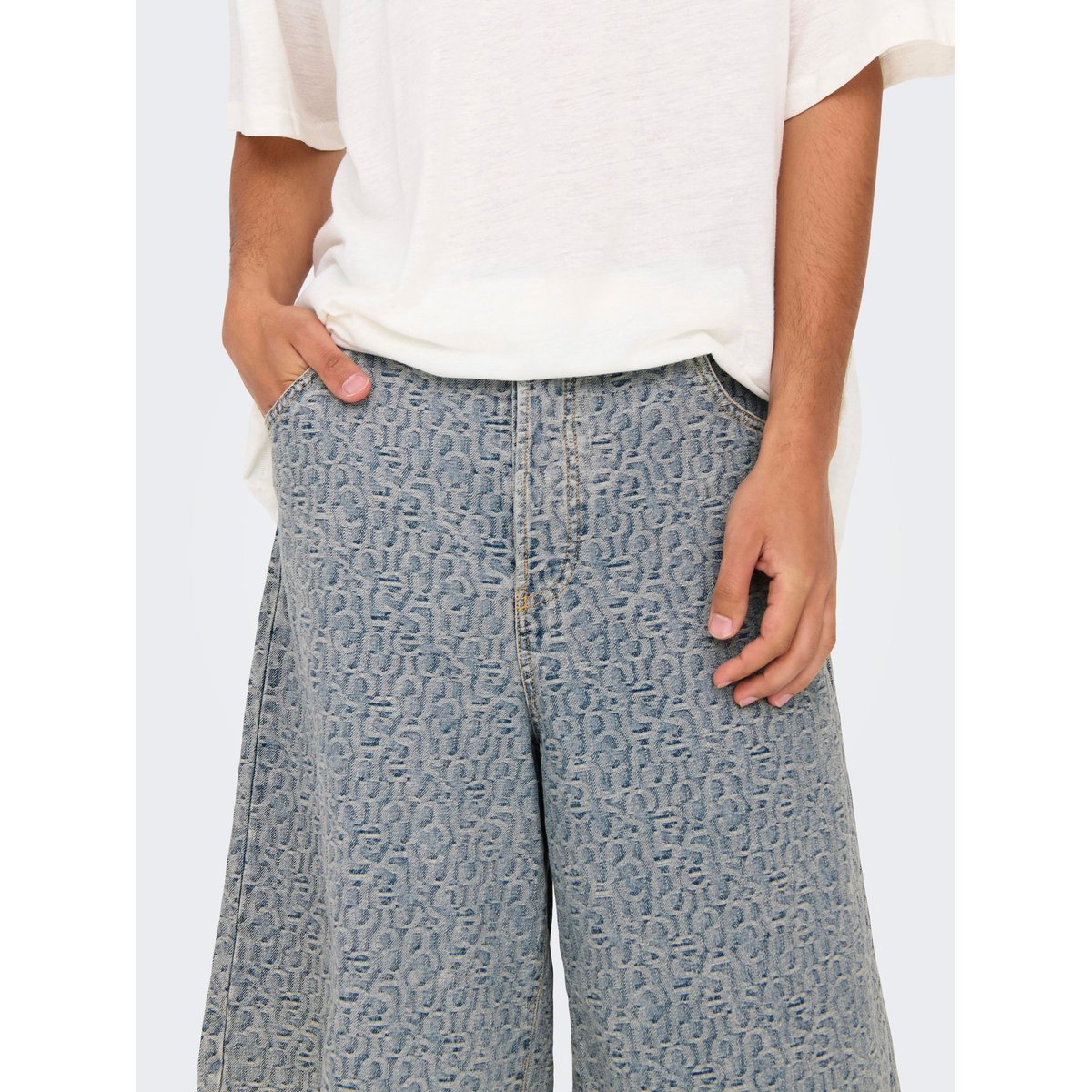 Bermuda light blue denim, ONLY & SONS