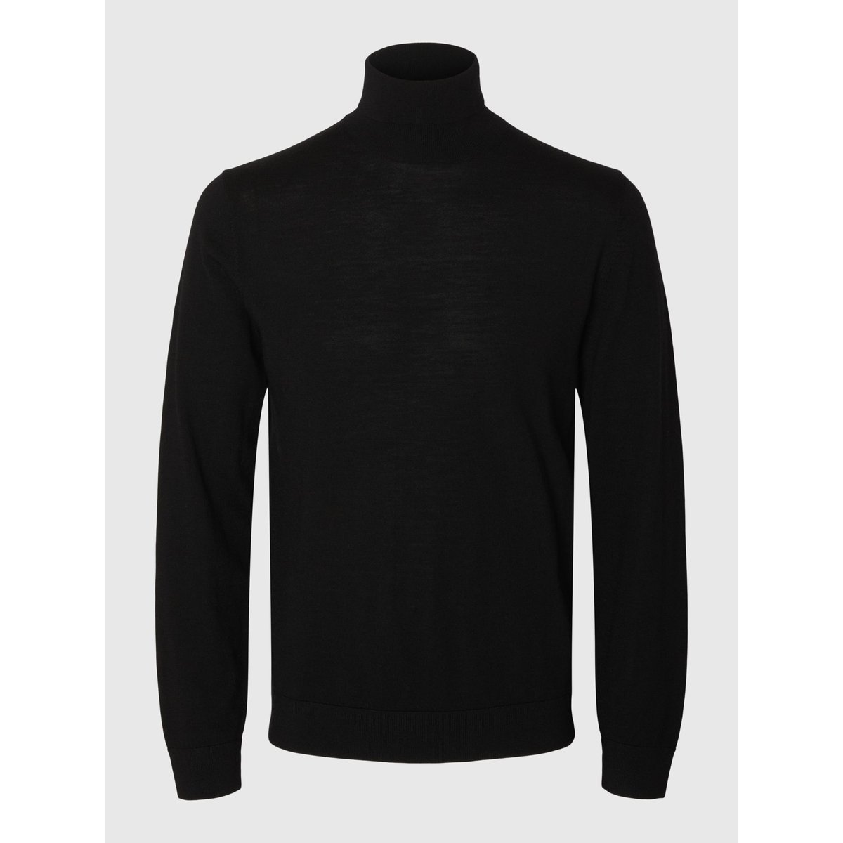 Col Roulé noir - black, SELECTED