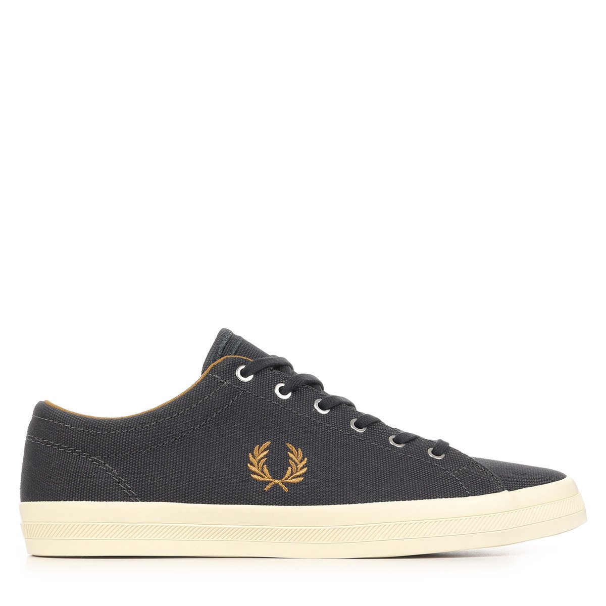 Baskets BASELINE CANVAS anchor grey dark caramel, FRED PERRY