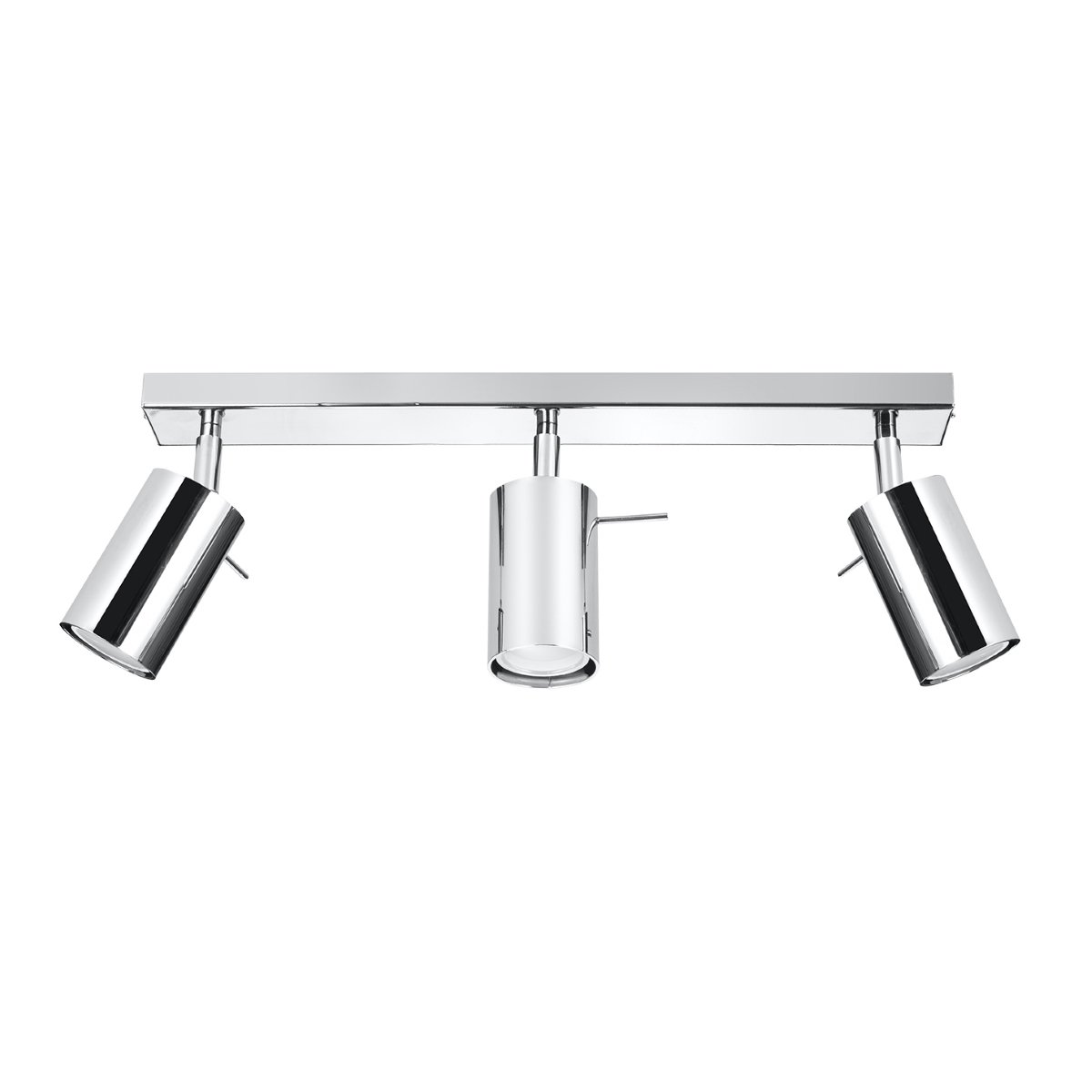 Plafonnier Acier Chrome GU10 3 Ring gris, EDEN